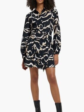 River Island Black and Cream Mini Dress